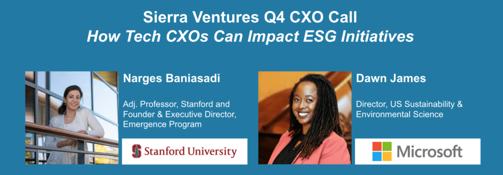 Sierra Ventures Q4 CXO Call with Stanford and Microsoft